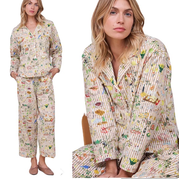 Rhode Other - Rhode Berto Pajama Set Picnic Stripe L NWT